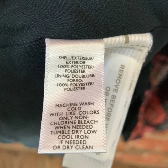 Loft Blue Coral Hydrangea Floral Ruffle Long Sleeve Dress - Picture 9 of 12